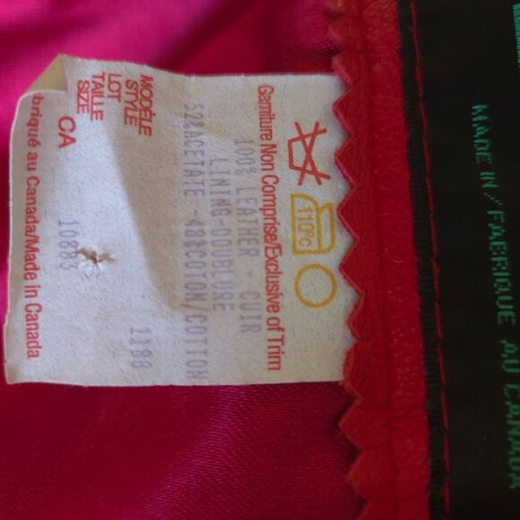 DC Collection Vintage Red Leather 2 Piece Suit - Picture 7 of 9